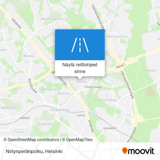 Niitynperänpolku kartta
