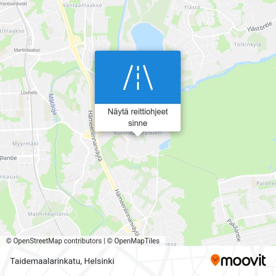 Taidemaalarinkatu kartta