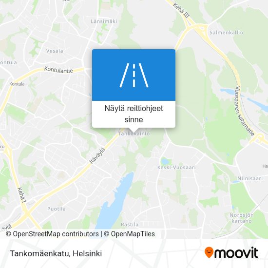 Tankomäenkatu kartta