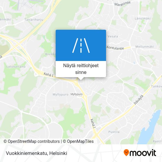 Vuokkiniemenkatu kartta