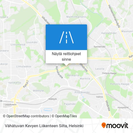 Vähätuvan Kevyen Liikenteen Silta kartta