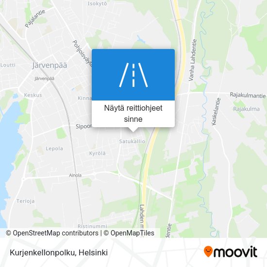 Kurjenkellonpolku kartta