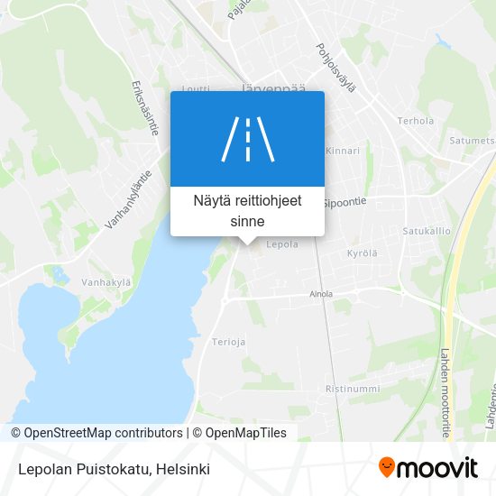Lepolan Puistokatu kartta