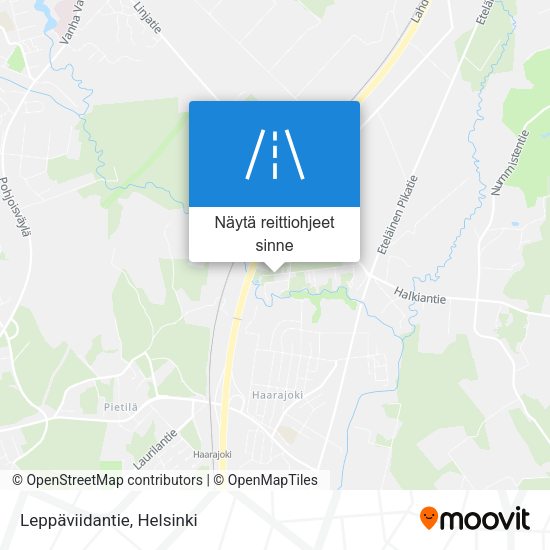 Leppäviidantie kartta