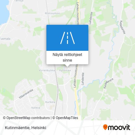 Kutinmäentie kartta