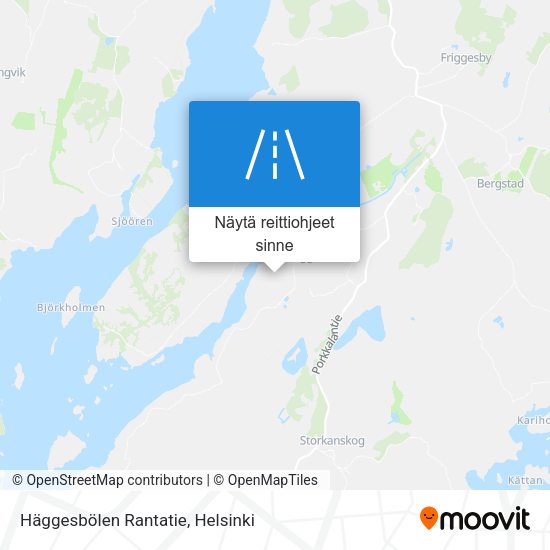 Häggesbölen Rantatie kartta
