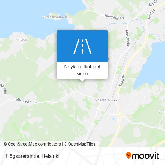 Högsätersintie kartta