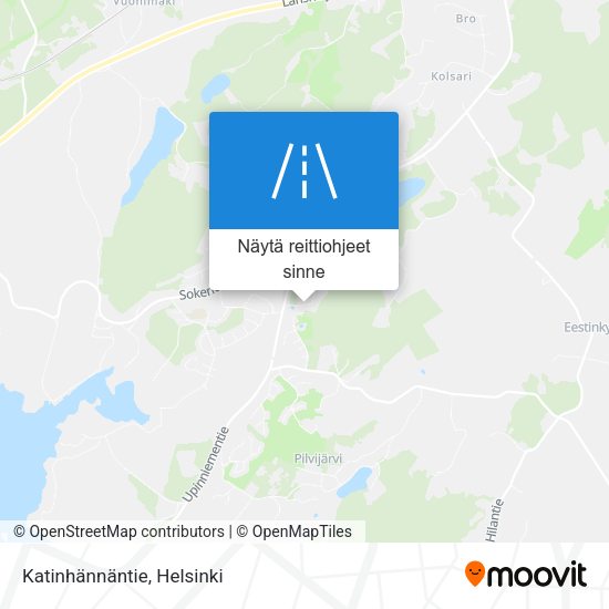 Katinhännäntie kartta