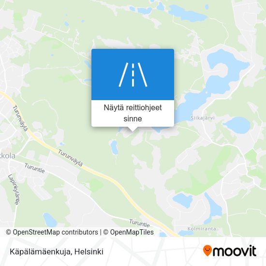 Käpälämäenkuja kartta