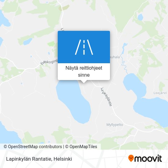 Lapinkylän Rantatie kartta