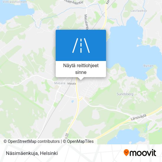 Näsimäenkuja kartta