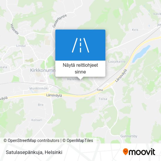 Satulasepänkuja kartta
