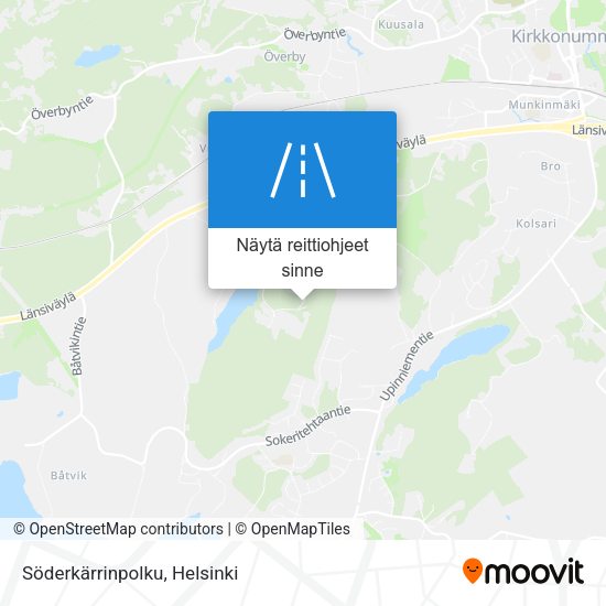 Söderkärrinpolku kartta