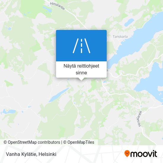 Vanha Kylätie kartta