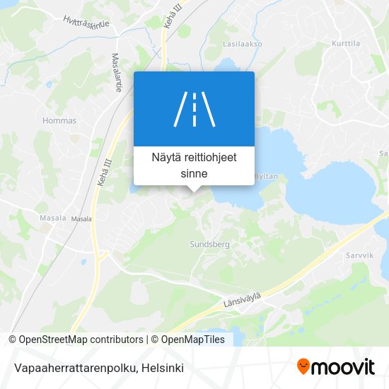 Vapaaherrattarenpolku kartta