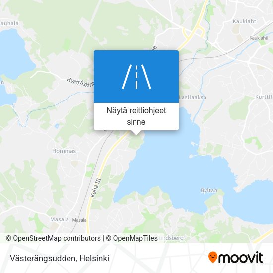 Västerängsudden kartta