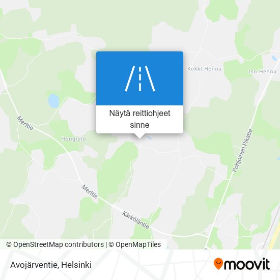 Avojärventie kartta