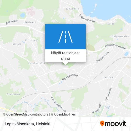 Lepinkäisenkatu kartta