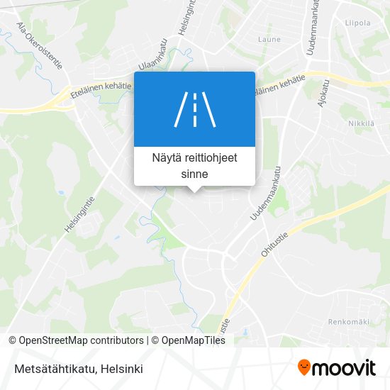 Metsätähtikatu kartta