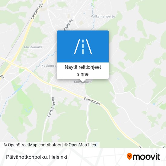 Päivänotkonpolku kartta