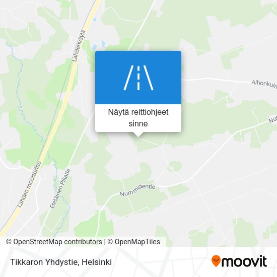 Tikkaron Yhdystie kartta