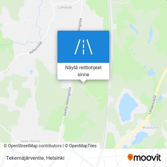 Tekemäjärventie kartta