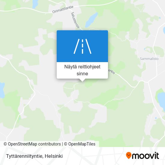 Tyttärenniityntie kartta