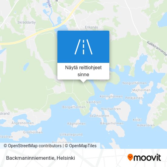Backmaninniementie kartta