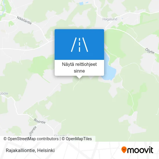 Rajakalliontie kartta