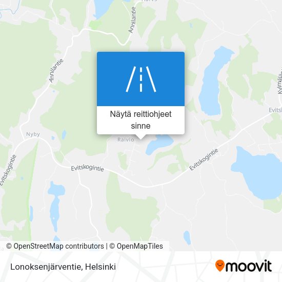 Lonoksenjärventie kartta