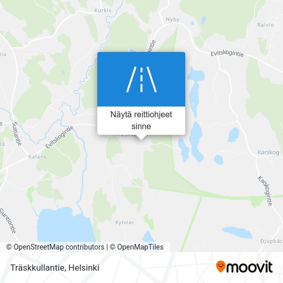 Träskkullantie kartta