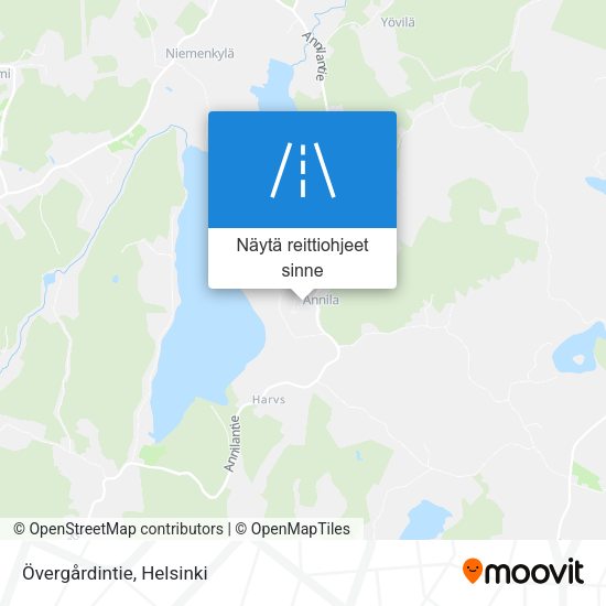 Övergårdintie kartta