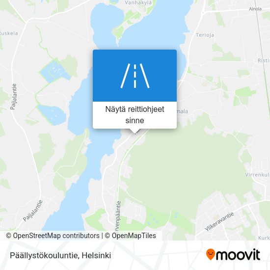 Päällystökouluntie kartta