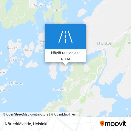 Nötterklövintie kartta