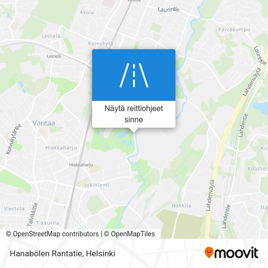Hanabölen Rantatie kartta