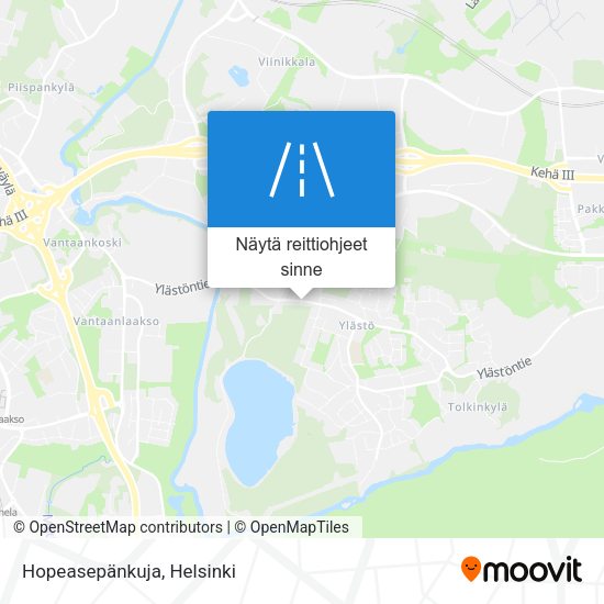 Hopeasepänkuja kartta