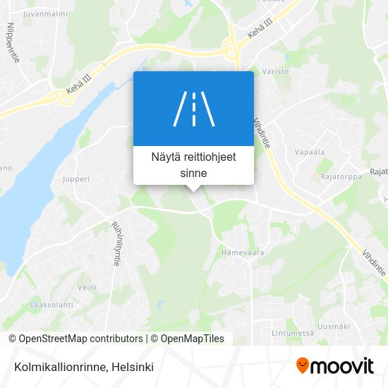 Kolmikallionrinne kartta