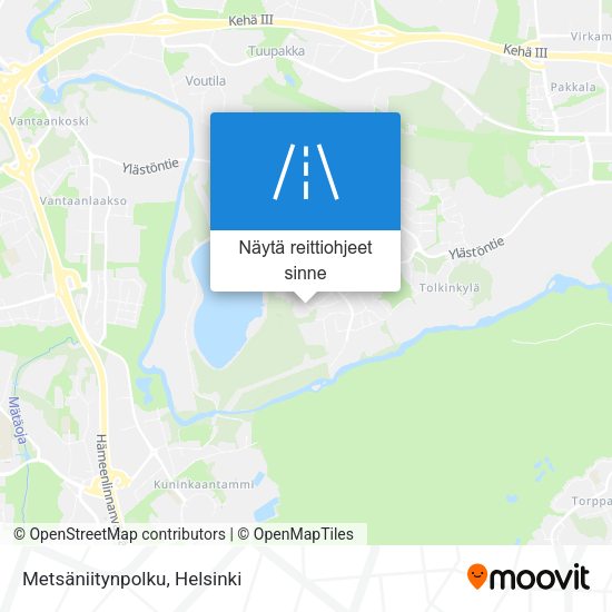 Metsäniitynpolku kartta