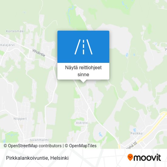 Pirkkalankoivuntie kartta