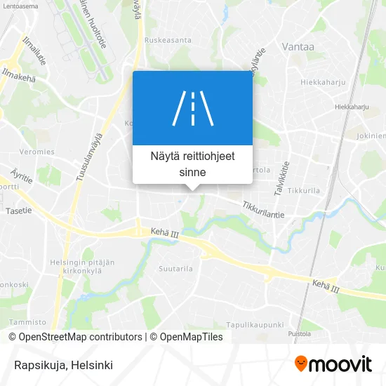 Rapsikuja kartta
