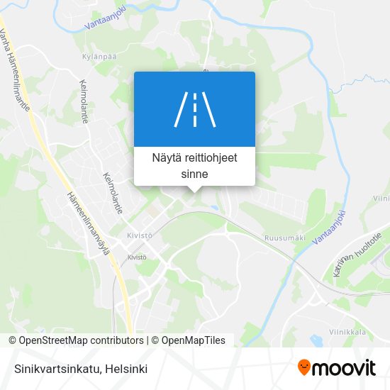 Sinikvartsinkatu kartta