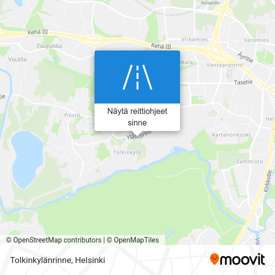 Tolkinkylänrinne kartta