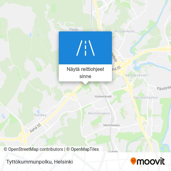 Tyttökummunpolku kartta