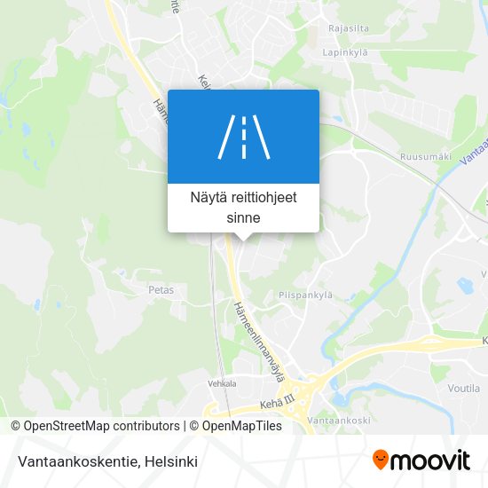 Vantaankoskentie kartta