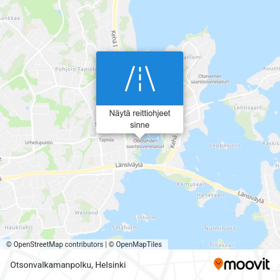 Otsonvalkamanpolku kartta