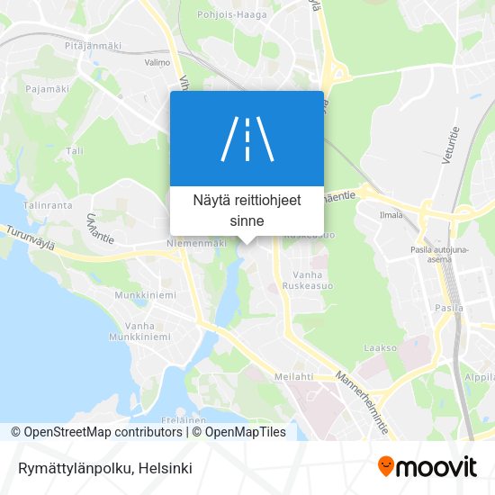Rymättylänpolku kartta