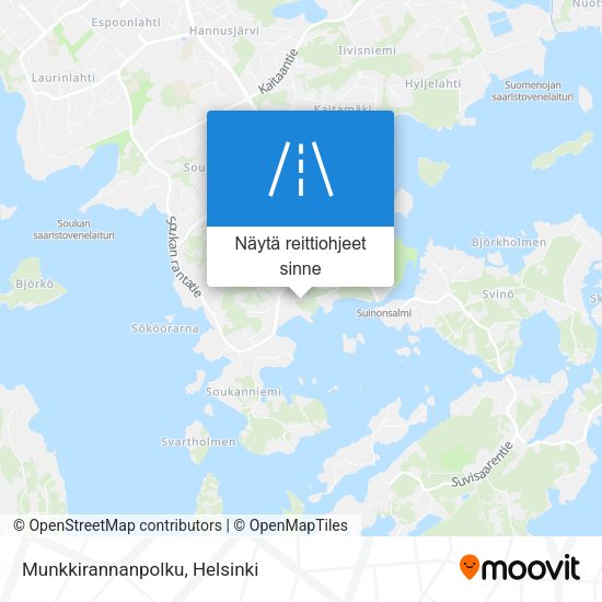 Munkkirannanpolku kartta