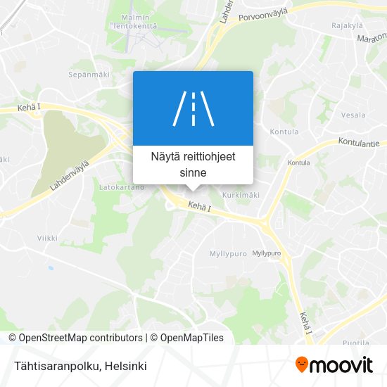 Tähtisaranpolku kartta