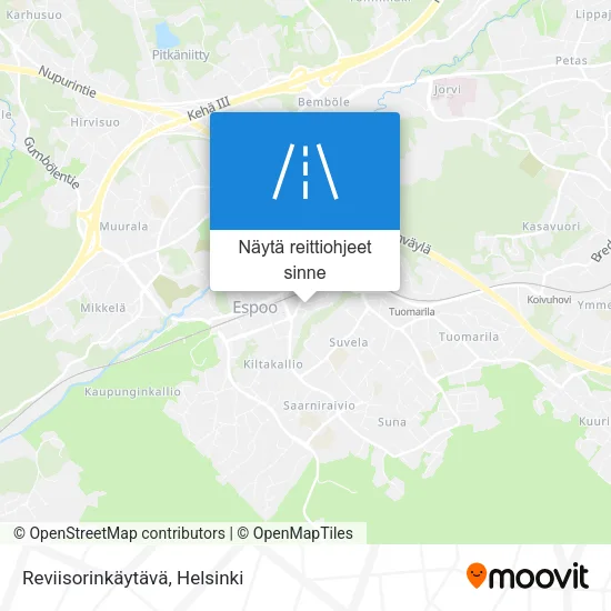 Reviisorinkäytävä kartta
