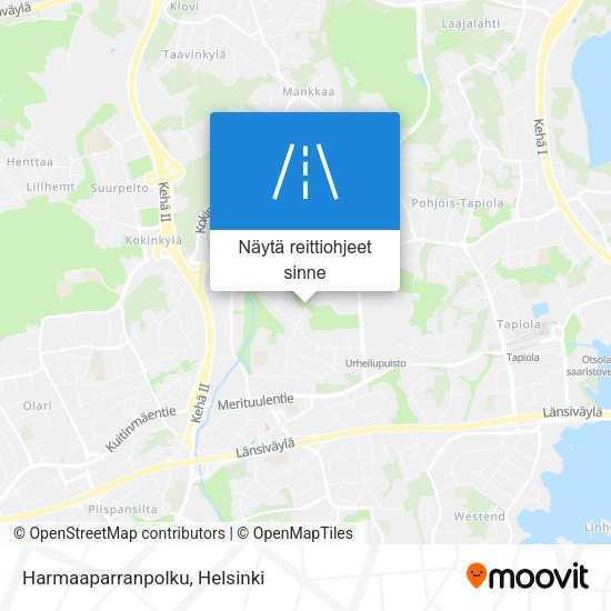Harmaaparranpolku kartta